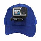 PULUZ Baseball Hat with J-Hook Buckle Mount & Screw for GoPro, DJI OSMO Action and Other Action Cameras(Blue) - 2