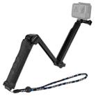 PULUZ 3-Way Grip Foldable Tripod Selfie-stick Extension Monopod for GoPro, Insta360 ONE R, DJI Osmo Action and Other Action Cameras, Length: 20-58cm - 1