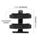 PULUZ Reinforced Hot Shoe 1/4 inch Screw Adapter with Double Nut for DSLR Cameras, GoPro HERO10 Black / HERO9 Black / HERO8 Black / HERO7 /6 /5 /5 Session /4 Session /4 /3+ /3 /2 /1, Xiaoyi and Other Action Cameras - 4