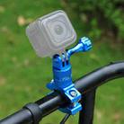 PULUZ 360 Degree Rotation Bike Aluminum Handlebar Adapter Mount with Screw for GoPro, Insta360, DJI and Other Action Cameras(Blue) - 1