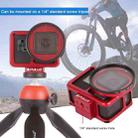 PULUZ Housing Shell CNC Aluminum Alloy Protective Cage with Insurance Frame & 52mm UV Lens for GoPro HERO7 Black /6 /5(Red) - 13