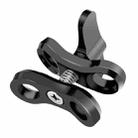 PULUZ Ball Clamp Close Hole Diving Camera Bracket CNC Aluminum Spring Flashlight Clamp for Diving Underwater Photography System(Black) - 1