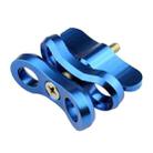 PULUZ Ball Clamp Close Hole Diving Camera Bracket CNC Aluminum Spring Flashlight Clamp for Diving Underwater Photography System(Blue) - 1