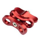 PULUZ Ball Clamp Close Hole Diving Camera Bracket CNC Aluminum Spring Flashlight Clamp for Diving Underwater Photography System(Red) - 1