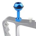 PULUZ 1/4 inch Screw Aluminum Ball Adapter Mount for GoPro, Insta360, DJI and Other Action Cameras, Diameter: 2.5cm(Blue) - 1