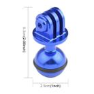 PULUZ  CNC Aluminum Ball Head Adapter Mount for GoPro Hero11 Black / HERO10 Black /9 Black /8 Black /7 /6 /5 /5 Session /4 Session /4 /3+ /3 /2 /1, DJI Osmo Action and Other Action Cameras, Diameter: 2.5cm(Blue) - 3