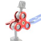 PULUZ Triple Ball Clamp Close Hole Diving Camera Bracket CNC Aluminum Spring Flashlight Clamp for Diving Underwater Photography System(Red) - 3
