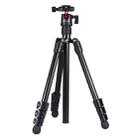 PULUZ 4-Section Folding Legs Metal  Tripod Mount with 360 Degree Ball Head for DSLR & Digital Camera, Adjustable Height: 42-130cm - 1
