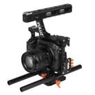 PULUZ Camera Cage Handle Stabilizer for Sony A7 & A7S & A7R, A7 II & A7R II & A7S II, A7R III & A7S III, A7R IV, A6000, A6500, A6300, Panasonic Lumix DMC-GH4(Orange) - 1