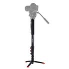 PULUZ Four-Section Telescoping Aluminum-magnesium Alloy Self-Standing Monopod with Support Base Bracket - 1