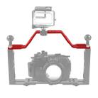 PULUZ Diving Tray Bracket Dual Handle Grip Handheld Expansion Mount System (Red) - 5