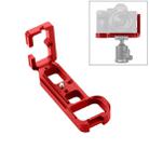 PULUZ 1/4 inch Vertical Shoot Quick Release L Plate Bracket Base Holder for Sony A7R / A7 / A7S(Red) - 2