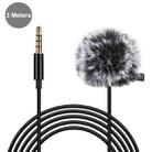 PULUZ 3m 3.5mm Jack Lavalier Wired Condenser Recording Microphone with Fur Windscreen Cap - 1