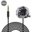 PULUZ 6m 3.5mm Jack Lavalier Wired Condenser Recording Microphone with Fur Windscreen Cap - 1