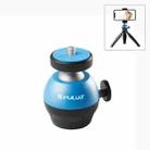 PULUZ 1/4 inch Screw Aluminum Alloy Ball Head ABS Tripod Adapter(Blue) - 1