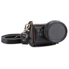 PULUZ for GoPro HERO7 Black /6 /5 Litchi Texture Genuine Leather Housing Case with Set Key Hole & Neck Strap & 52mm UV Lens(Black) - 1