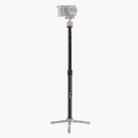 PULUZ Telescopic Extension Central Shaft Rod Monopod Holder, Rod Length: 33-60cm(Black) - 1