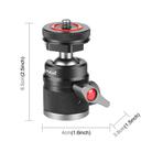 [US Warehouse] PULUZ Aluminum Alloy Ball Head Tripod Mount with Cold Shoe Base - 2