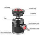 [US Warehouse] PULUZ Aluminum Alloy Ball Head Tripod Mount with Cold Shoe Base - 3