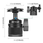 PULUZ 360 Panorama Aluminum Alloy Tripod Ball Head Adapter with Knob Lock(Black) - 2