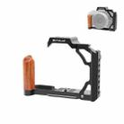 [US Warehouse] For Nikon ZFC PULUZ Wood Handle Metal Camera Cage Stabilizer Rig - 1