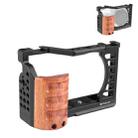 For Sony ZV-E1 PULUZ Wood Handle Metal Camera Cage Stabilizer Rig - 1