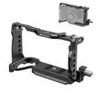 For  Sony A6700 PULUZ Metal Camera Cage Stabilizer Rig (Black) - 1