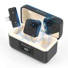 PULUZ Magnetic Lavalier Wireless Microphone with Charging Case Box, 8 Pin RX Receiver and 2 TX Microphones (Black) - 1