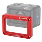 PULUZ Aluminum Alloy Flame + Tempered Glass Lens Protector for Sony RX0 / RX0 II, with Screws and Screwdrivers(Red) - 1