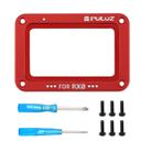 PULUZ Aluminum Alloy Flame + Tempered Glass Lens Protector for Sony RX0 / RX0 II, with Screws and Screwdrivers(Red) - 6