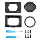 PULUZ Aluminum Alloy Front Panel + 37mm UV Filter Lens + Lens Sunshade for Sony RX0 / RX0 II, with Screws and Screwdrivers(Black) - 7