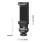 PULUZ Tripod Head Cold Shoes Aluminum Alloy Phone Clamp Holder Bracket (Black) - 2