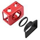 PULUZ for Sony RX0 Aluminum Alloy Protective Cage + 37mm UV Filter Lens + Lens Sunshade with Screws and Screwdrivers(Red) - 1