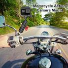 PULUZ Motorcycle Rearview Oblique CNC Metal Magic Arm Rod Mount - 2