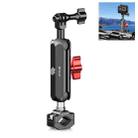 PULUZ Motorcycle Rearview Medium Clamp Magic Arm Rod Mount - 1