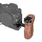 PULUZ Universal Slide Quick Release Side Wooden Handle with Cold Shoe Mount for Camera Cage Stabilizer - 1