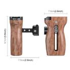 PULUZ Universal Slide Quick Release Side Wooden Handle with Cold Shoe Mount for Camera Cage Stabilizer - 2