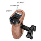 PULUZ Universal Slide Quick Release Side Wooden Handle with Cold Shoe Mount for Camera Cage Stabilizer - 3