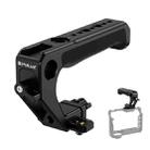 PULUZ Double-thread Metal Quick Release Top Handle with Cold Shoe for Camera Cage Stabilizer (Black) - 1