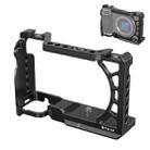 For Sony A6500 / A6400 / A6300 / A6000 PULUZ Metal Camera Cage Expansion Mount Stabilizer Rig (Black) - 1