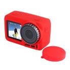 PULUZ Silicone Protective Case with Lens Cover for DJI Osmo Action(Red) - 1