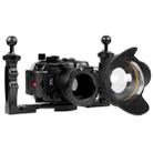 PULUZ Aluminum Alloy 67mm to 67mm Swing Wet-Lens Diopter Adapter Mount for DSLR Underwater Diving Housing(Black) - 7