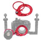 PULUZ Aluminum Alloy 67mm to 67mm Swing Wet-Lens Diopter Adapter Mount for DSLR Underwater Diving Housing(Red) - 1