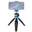 PULUZ 20cm Pocket Plastic Tripod Mount with 360 Degree Ball Head for Smartphones, GoPro, DSLR Cameras(Blue) - 1