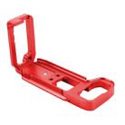 PULUZ 1/4 inch Vertical Shoot Quick Release L Plate Bracket Base Holder for Sony A9 (ILCE-9) / A7 III/ A7R III(Red) - 2