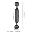 PULUZ 5 inch 13cm Length 20.8mm Diameter Dual Balls Carbon Fiber Floating Arm, Ball Diameter: 25mm(Black) - 3