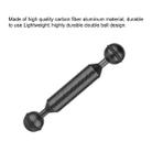 PULUZ 5 inch 13cm Length 20.8mm Diameter Dual Balls Carbon Fiber Floating Arm, Ball Diameter: 25mm(Black) - 4