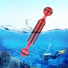 PULUZ 5 inch 13cm Length 20.8mm Diameter Dual Balls Carbon Fiber Floating Arm, Ball Diameter: 25mm(Red) - 1