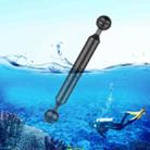 PULUZ  7 inch 18cm Length 20.8mm Diameter Dual Balls Carbon Fiber Floating Arm, Ball Diameter: 25mm(Black) - 1