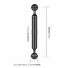 PULUZ  7 inch 18cm Length 20.8mm Diameter Dual Balls Carbon Fiber Floating Arm, Ball Diameter: 25mm(Black) - 3